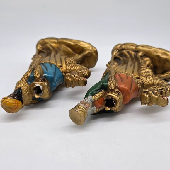 Vintage Wise Men on Camel Christmas Figurine Candle Holder Handmade MCM - Picture 8 of 9